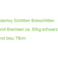Dantoy Schlitten Bobschlitten mit Bremsen ca. 50kg schwarz rot