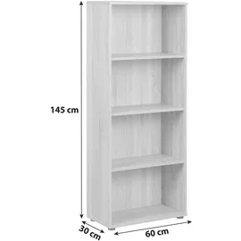 Interlink Standregal Parini 60 x 30 x 145 cm Braun