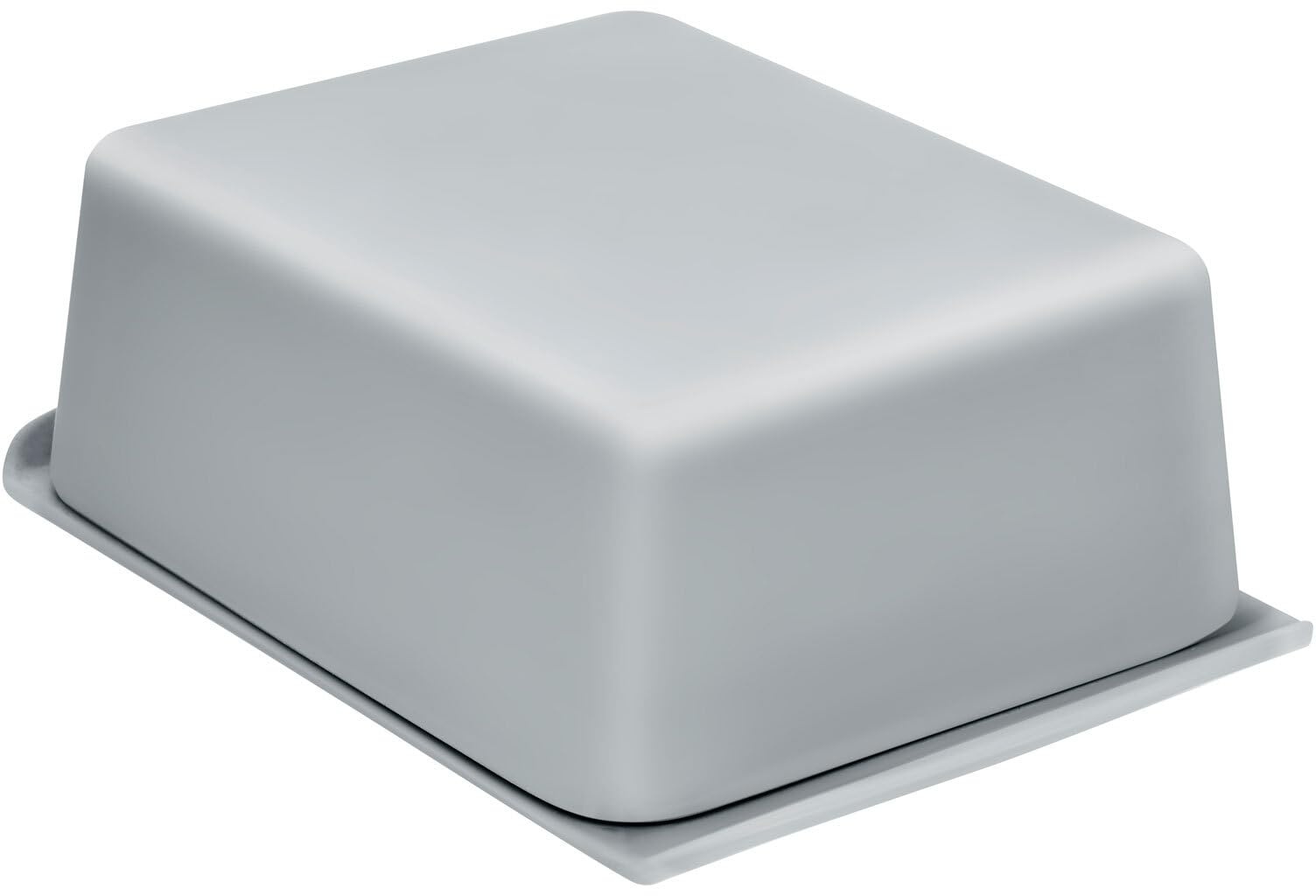 Magu Natur-Design Butterdose Grau aus einem Polymer aus natürlichen Materialien Butterbehälter Butterglocke, 14,9 x 9,9 x 5,6 cm