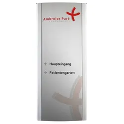 FRANKFURT Außenaufsteller, Beschriftungsfläche silber, 250 x 108,5 cm
