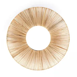 Oviala Business Spiegel aus natürlichem Rattan 60 cm