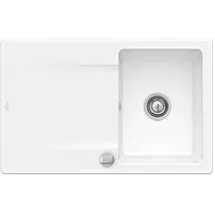 Villeroy & Boch Siluet 45 rechts Einbauspüle keramik snow white Excenterbetätigung 800 x 510 mm