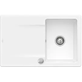 Villeroy & Boch Siluet 45 rechts Einbauspüle keramik snow white Excenterbetätigung 800 x 510 mm