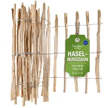 Creative Home Staketenzaun 500 x 80 cm Haselnuss