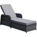 DEKO VERTRIEB BAYERN Gartenlounge-Set Luxus Premium Gartenliege Sonnenliege Gartenmöbel Polyrattan Relaxlieg