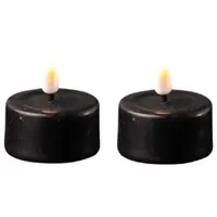 Deluxe Homeart Teelichter 4,1 cm 2 St. schwarz