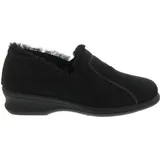 Rohde Farun, Hausschuh (Slipper), Microvelour, schwarz, Lammfellfutter, Weite F1/2 2516-90 36 - Schwarz - 36