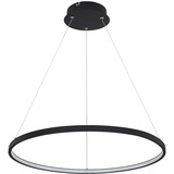 GLOBO Pendelleuchte LED Hängeleuchte Esstisch Ring schwarz LED Wohnzimmer hängend, 1x 29W 1300lm 3000K, DxH 60x120 cm