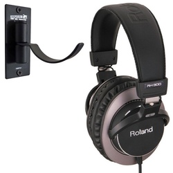 Roland RH-300 HiFi-Kopfhörer (Studio-Kopfhörer, mit Wandhalter) schwarz