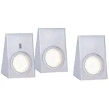 just light. LED Unterbauleuchte, stahl, 3-flammig, keilförmig, modern