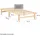 Homestyle4u Holzbett 90 x 200 cm H2 Braun