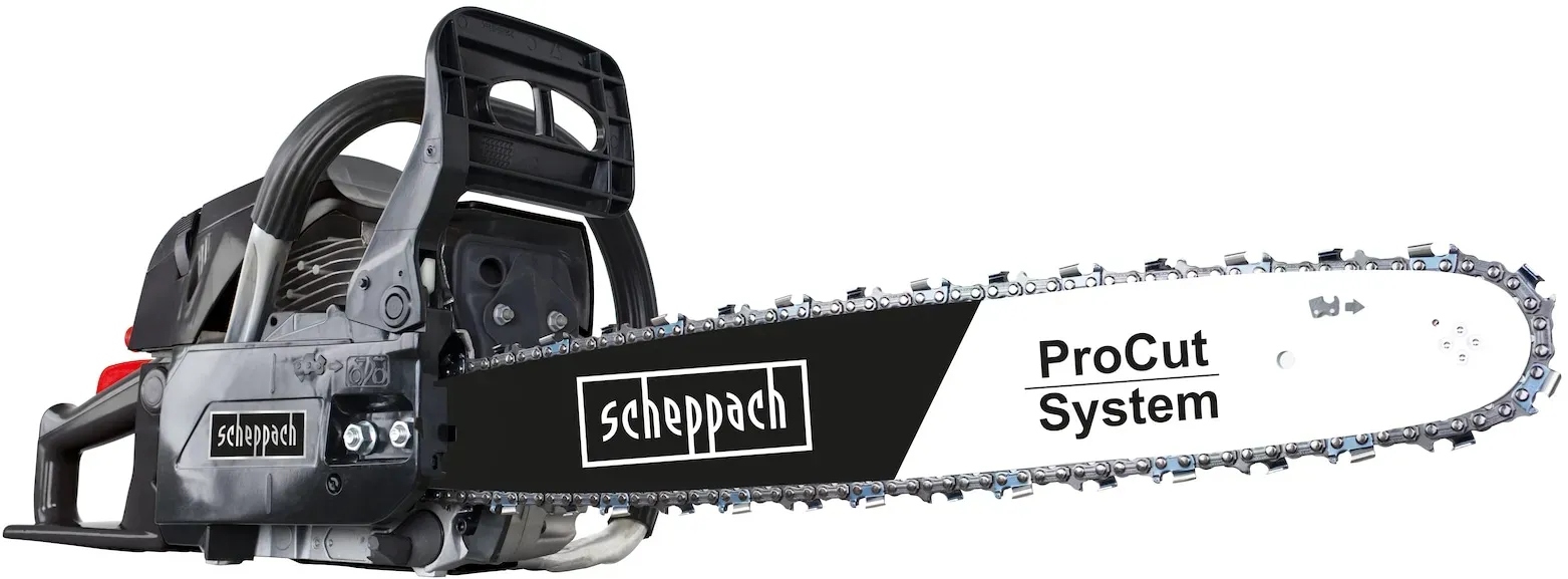 Scheppach Benzin - Kettensäge inkl.  inkl. ProCut Kette- & Schwert