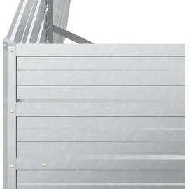 vidaXL Garten-Hochbeet verzinkter Stahl rechteckig 160 x 80 x 77 cm Silber 