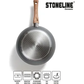 STONELINE Topf-Set 14-tlg. Kochtopf + Bratpfanne + Glasdeckel