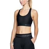 Under Armour Mid Keyhole Sport-BH Damen schwarz