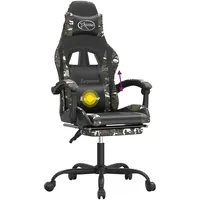 vidaXL Gamingstuhl mit Fußstütze Schwarz Tarnfarben