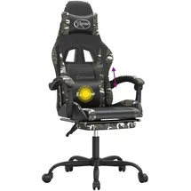 vidaXL Gamingstuhl mit Fußstütze Schwarz Tarnfarben