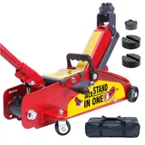 LEADSTAND Wagenheber mit automatischer Verriegelung, 2,5 Tonnen, robuster hydraulischer Wagenheber für Hebebühne (13 cm bis 38,6 cm), schnell und arbeitssparend, Sicherheits-Upgrade, stark und