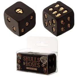 Puckator Totenkopf Würfel 2er Set 2-er Set, schwarz, 100% Polyresin, in Sichtverpackung.