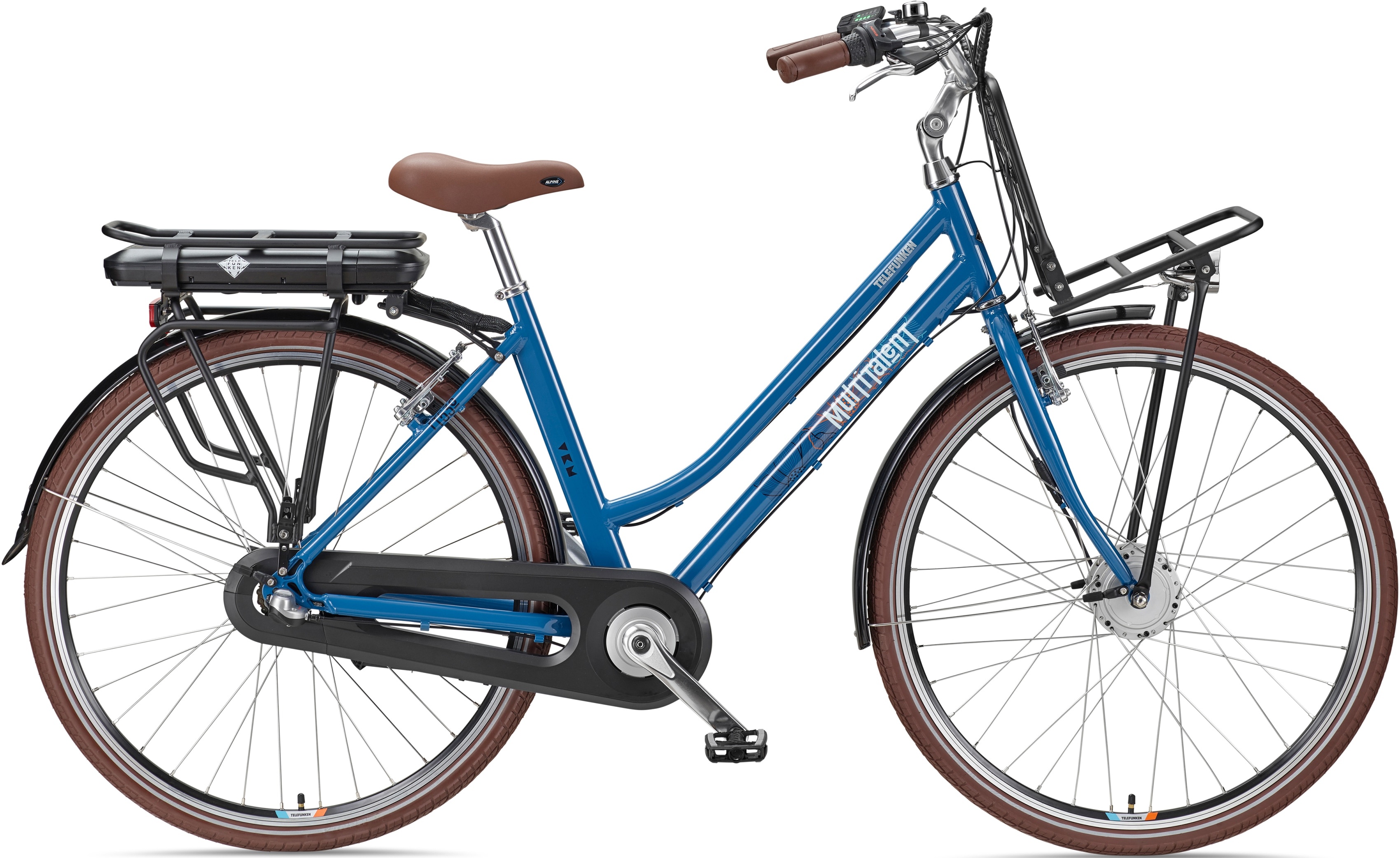 E-Bike TELEFUNKEN "Multitalent RT530" E-Bikes Gr. 49 cm, 28 Zoll (71,12 cm), blau E-Bikes