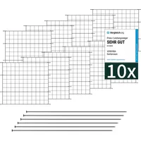 VERDOBA Teichzaun Gartenzaun Hundezaun - Metall Gitterzaun aus Zaunelementen - Grau