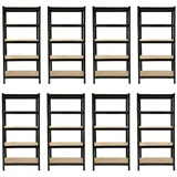 MONSTER SHOP Monstershop 8 x T-RAX Schwarz Lagerregal 75cm x 150cm x 30cm