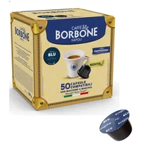 CAFFE BORBONE Kompatible Nescafé Dolce Gusto 50 Kapseln Pads Mischung Blau