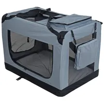 Estexo Hundebox Faltbox xxxl Transporttasche Tierbox Hunde Grau