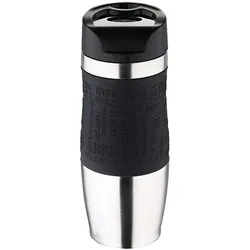 BERGNER - Thermobecher/Becher 400 ml Edelstahl Schwarz - Reisekollektion