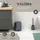 ELUNO Bad-Accessoires-Set, Grau, Kunststoff, 21x25.5x21 cm, Badaccessoires