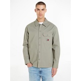 Tommy Jeans Langarmhemd »TJM ESSENTIAL SOLID OVERSHIRT«, Gr. M - N-Gr, Faded Willow, , 35570456-M N-Gr