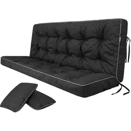 Sellbee Bankauflage 100 x 49 x 56 cm schwarz 2 St.