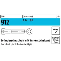 Industrial Quality Supplies DIN 912/ISO 4762 Zylinderkopf-Schaftschraube M12x100 Edelstahl