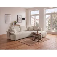 COLLECTION AB Ecksofa Funtastic, Breite 213 cm, mit Schlaffunktion, Bettkasten, Armverstellung und Bonnelfederkern beige