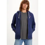 Kapuzensweatjacke LEVI'S "NEW ORIGINAL ZIP UP" Gr. L, blau (naval academy) Herren Sweatjacken