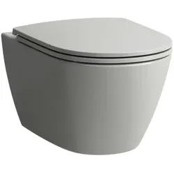 SCALIDO-Wand-WC-Set spülrandlos verdeck. Befest inkl Sitz SLIM m Absenkautom weiß