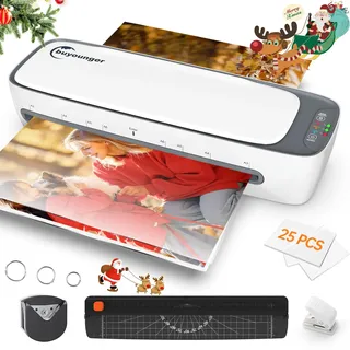 Laminiergerät, Laminiergerät A3 A4 Mit 25Pcs Laminierfolien, 6-in-1 Laminiergerät A3 A4 A5 A6, Laminator Mit papierschneider Eckenabrunder, Laminiermaschinen Für Fotos Für Den Heimgebrauch Büro Schule