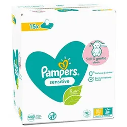 Pampers® Feuchttücher sensitive 1-lagig weiß, 1.200 St.