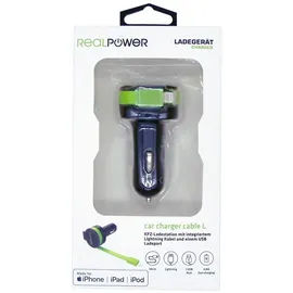 Realpower 257637 USB Ladestation USB Schwarz, Grün