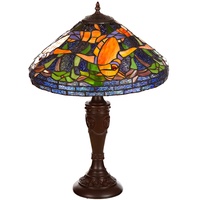 Lampe im Tiffany-Stil 16 Zoll Libelle, Schmetterling edel, Rose Dekorationslampe, Tiffany Stil, Glaslampe, Leuchte,Tischlampe, Tischleuchte (Tiff 183 Fisch)