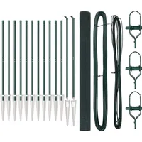 vidaXL Maschendrahtzaun 1,5 x 25 m Grün/Stahl
