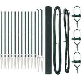 vidaXL Maschendrahtzaun 1,5 x 25 m Grün/Stahl