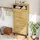 Okwish Schuhschrank 63 x 147 x 24 cm 3 Klappen / beige