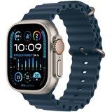 Apple Watch Ultra 2 GPS+Cellular 49 mm Titaniumgehäuse, Ocean Armband blau One Size