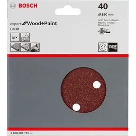 Bosch Exzenterschleifpapier 150 mm 5 Stück