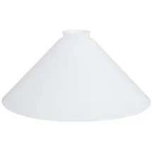 H4L Schusterschirm Ø 300mm weiß Ersatzglas Lampenglas Lampenschirm E27 Glasschirm rund Vestaschirm