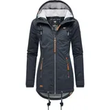 Ragwear Damen, warme Winterjacke kurz wasserdicht mit Kapuze Zuzka Winter Navy22 Gr. M - M