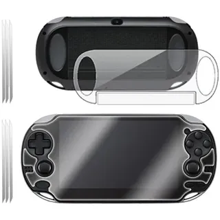 TECHGEAR [3 Stück Displayschutz für PlayStation PS VITA Ganzkörper Vorne und Hinten - Ultra Klare Schutzfolie für ony PlayStation PS VITA (Ganzkörper) - mit Reinigungstuch + Applikationskarte