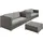 Tectake Siena Rattan Lounge grau/hellgrau