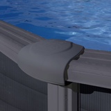 Gre Granada oval 610 x 375 x 132 cm, graphit